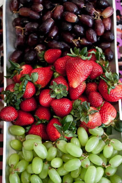 Fresh fruit in a bowl for a party.