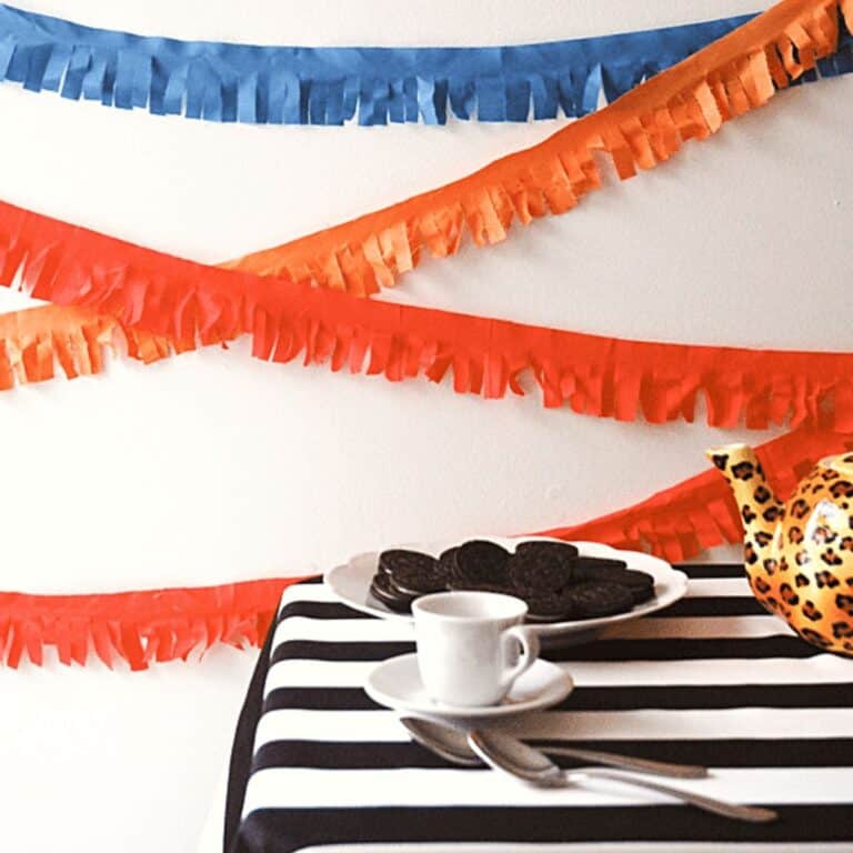 DIY Garland with Fabric Fringe