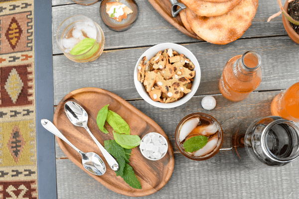 iced tea and cardamom soda for an easy summer entertaining beverage idea. 