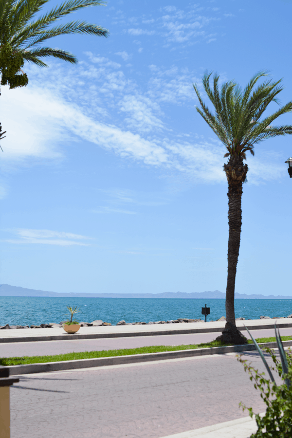 A beach front walk in Loreto, Mexico. 