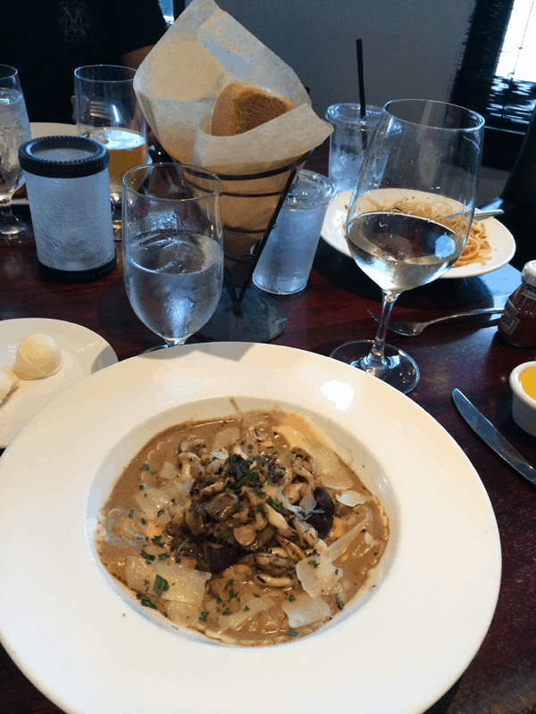 Mushroom ravioli at BluEmber at Rancho Las Palmas.