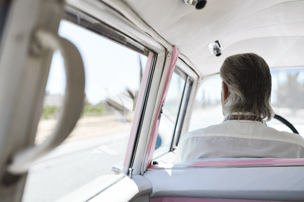 Taking wine tours of Temecula in an antique pink Cadillac. 