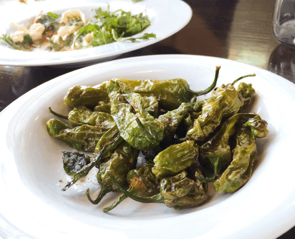 Delicious shishito peppers from Appetito in Palm Springs. This spot is one of my fave lunch places. // cupcakesandcutlery.com