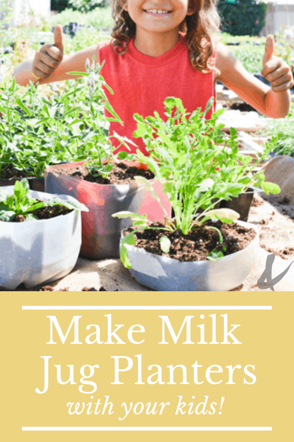 how to make milk jug planters from upcycled containers