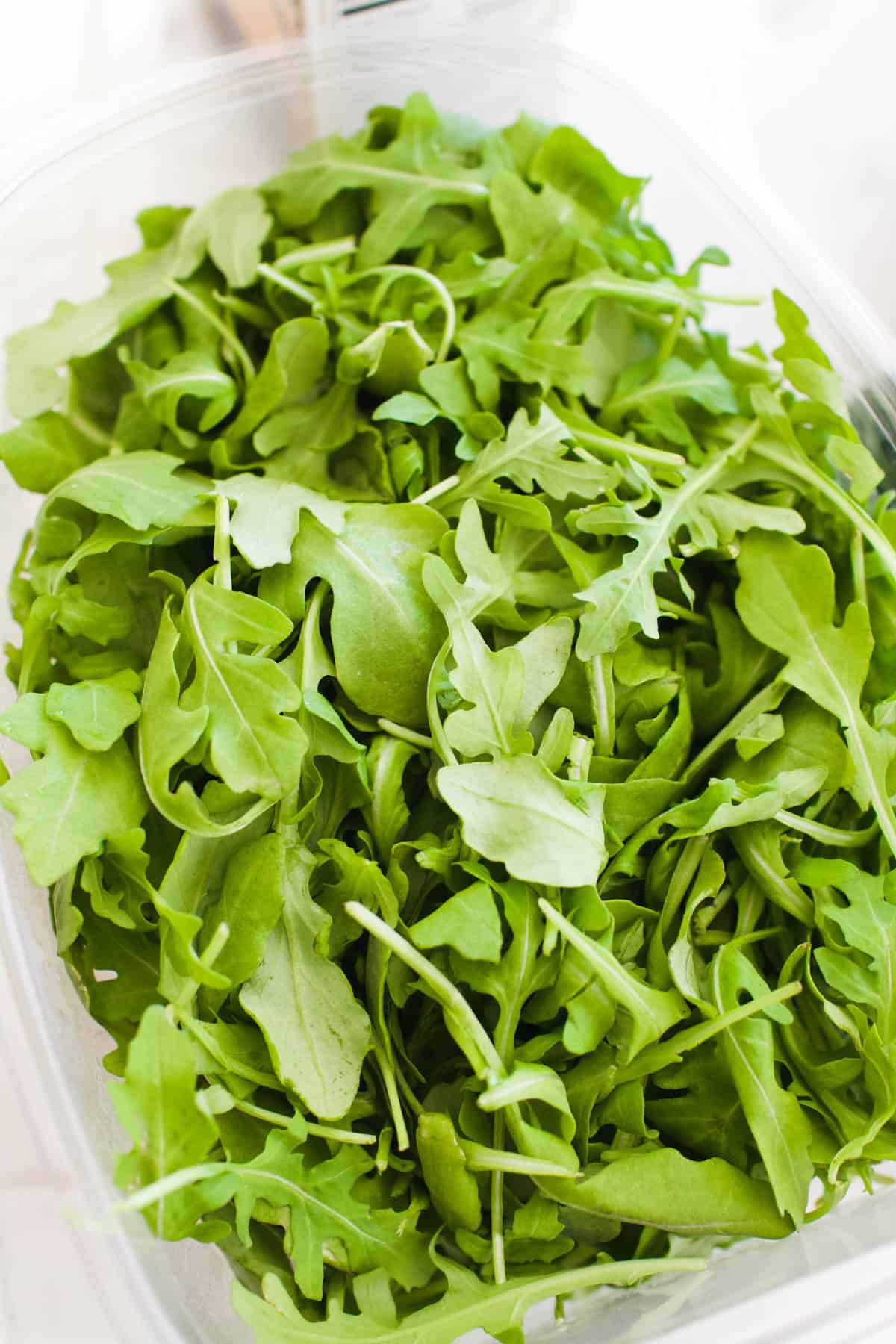 Close up of arugula.