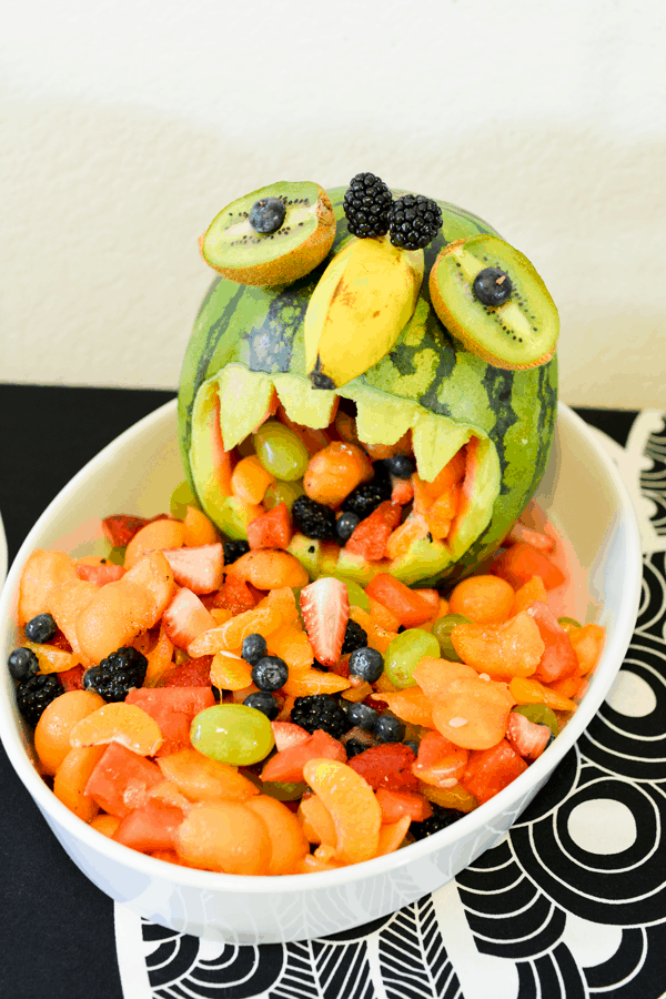 Cute fruit monster for monster birthday party. 