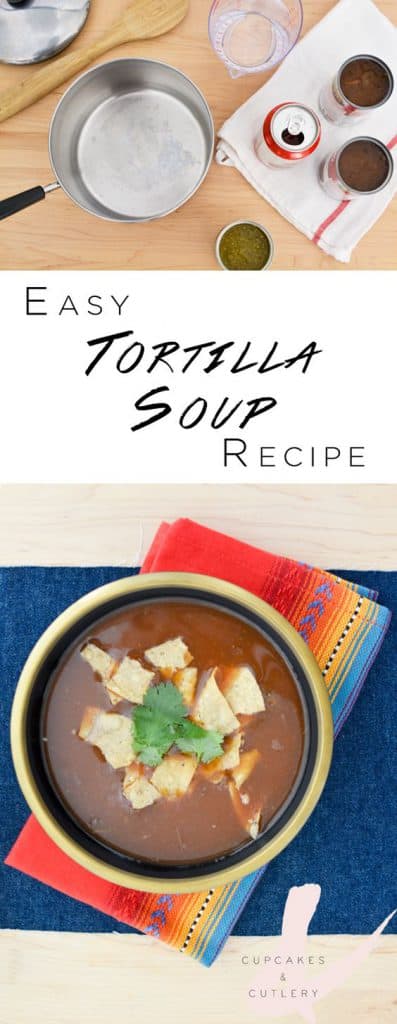 Heat and stir tortilla soup recipe