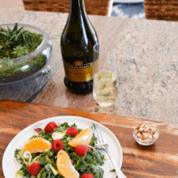 Kale salad with Prosecco vinaigrette.