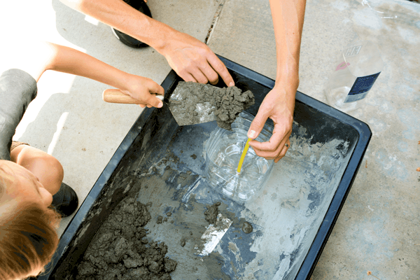 DIY concrete vase or planter. It is something your family can make together! #StreamTeam