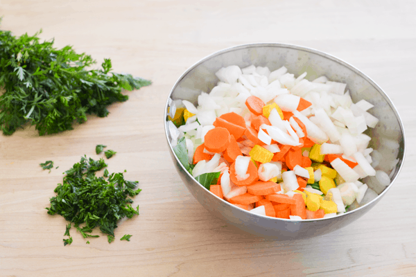 Chicken vegetable stir fry for weeknight dinners. 