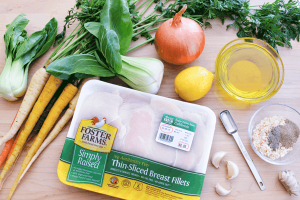 Ingredients for my favorite chicken stir fry recipe 