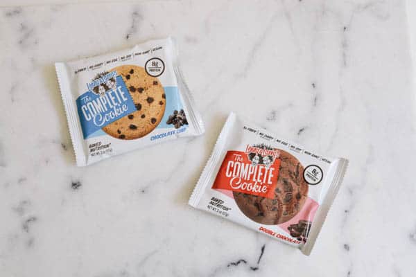 Protein cookies on a table. 