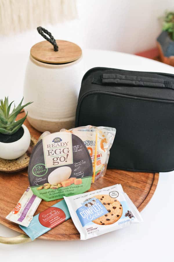 Kid lunch ideas for school spread out on a table. 