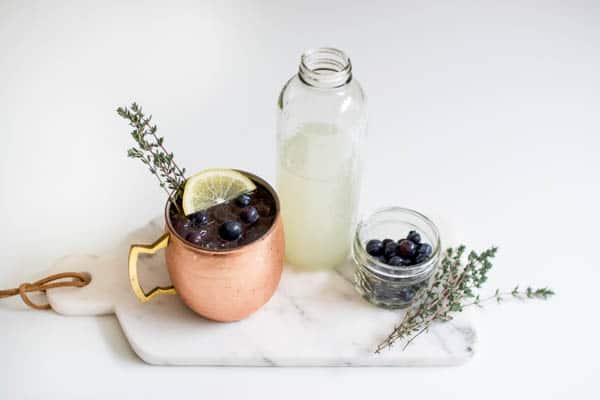 Spring Mule recipe with blueberry and lemonade