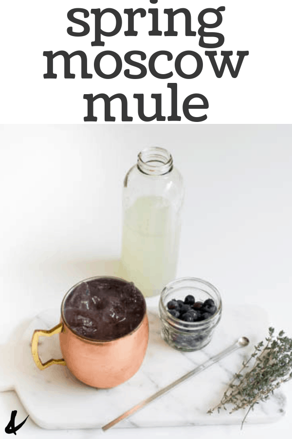 spring moscow mule with text overlay
