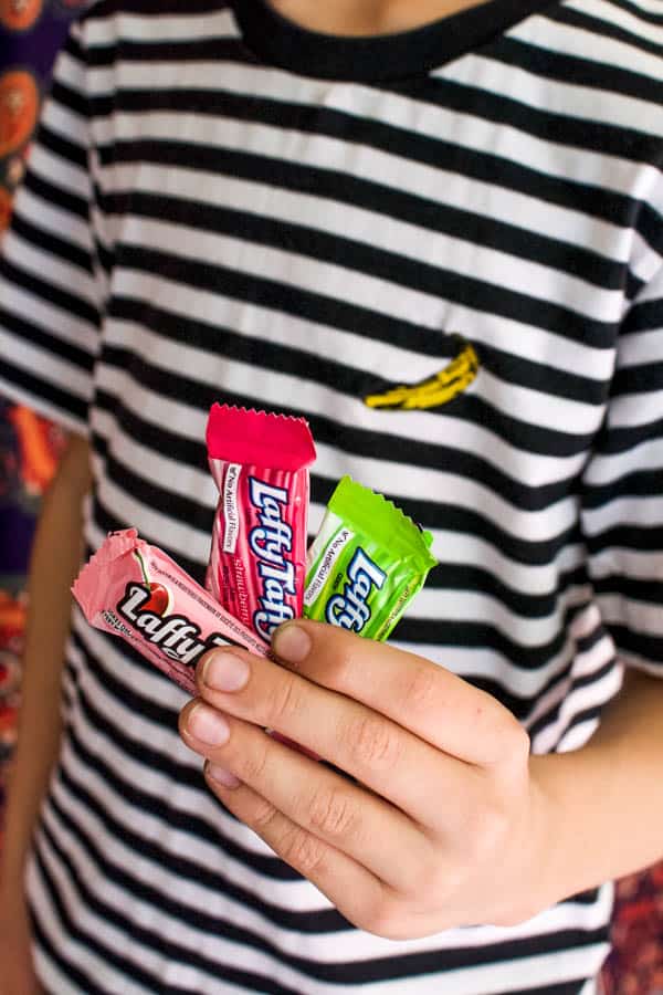 Laffy taffy reward for winning the laugh challenge for let's laugh day