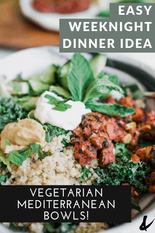 vegetarian mediterranean bowl recipe idea