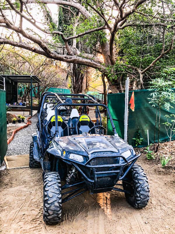 Off road ATVs in a line in Nuevo Vallarta.