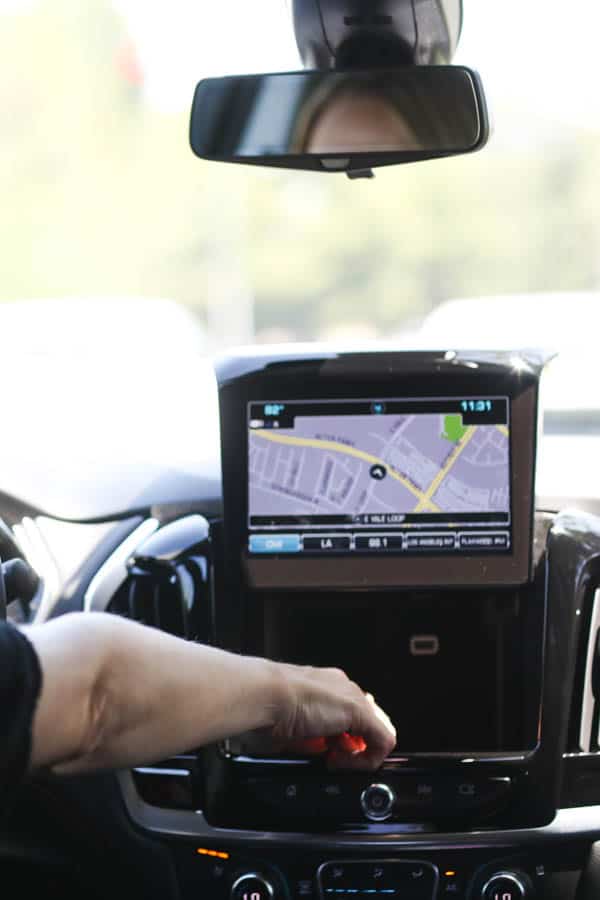 Phone compartment of a Chevy Traverse