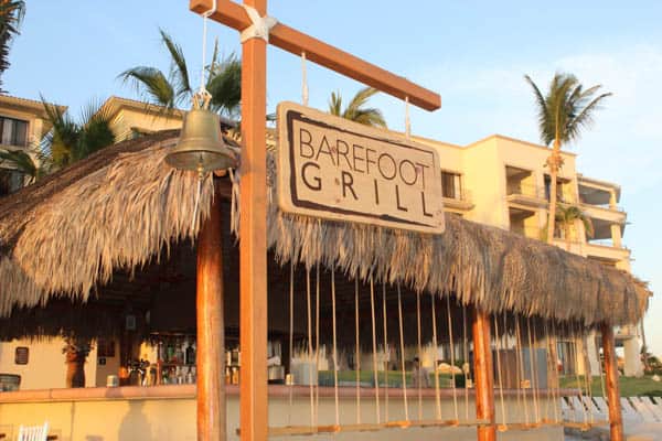 Outside of Barefoot Grill at Dreams Los Cabos Suites Golf Resort & Spa in Mexico