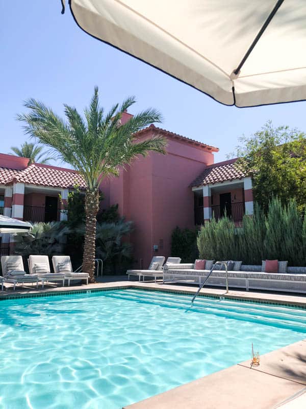 Pool area at the sands hotel palm springs.