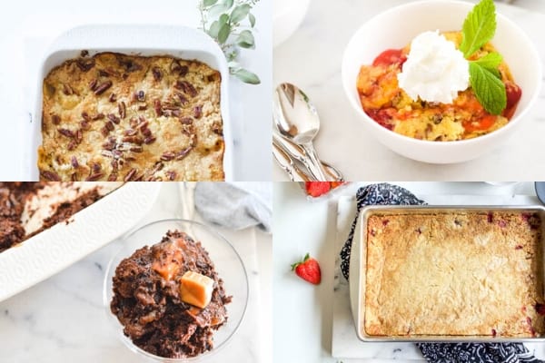 Collage of dump cake recipes