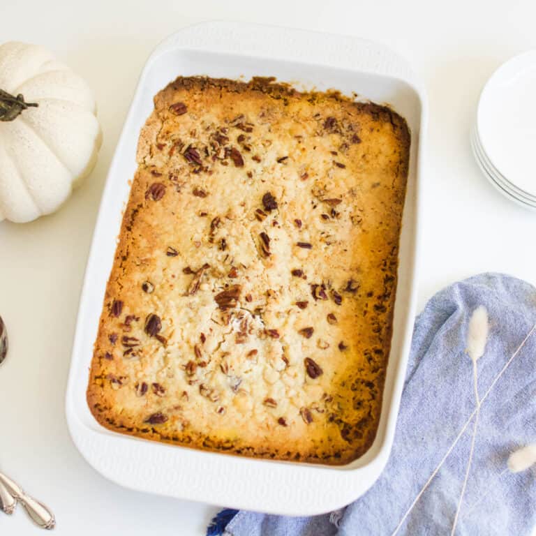 Easy Pumpkin Dump Cake Recipe {Dump and Bake With No Eggs}