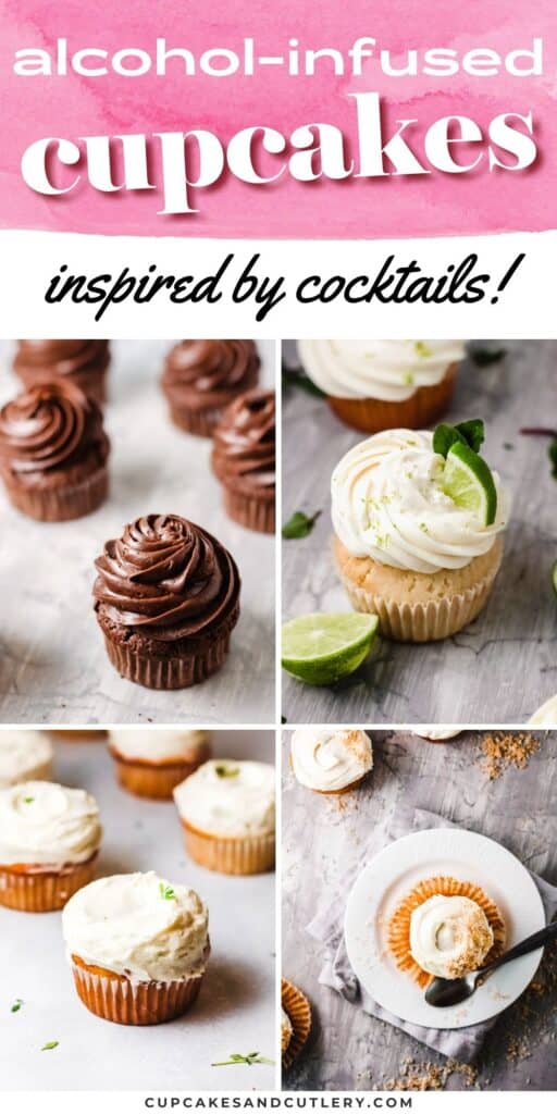 Alcohol Infused cupcakes inspired by cocktails!