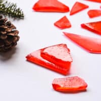 Close up of homemade red candy