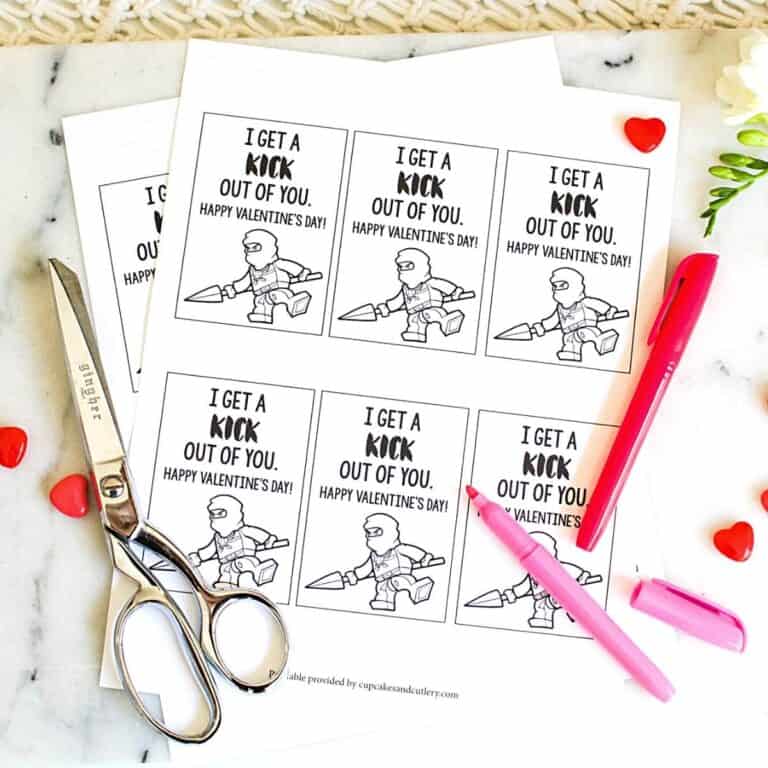 Printable Ninjago Valentines  For Your Kids to Pass Out {Free!}