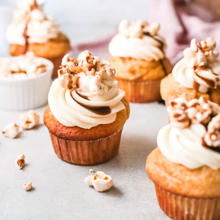 Scrumptious Caramel Popcorn Cupcakes Recipe