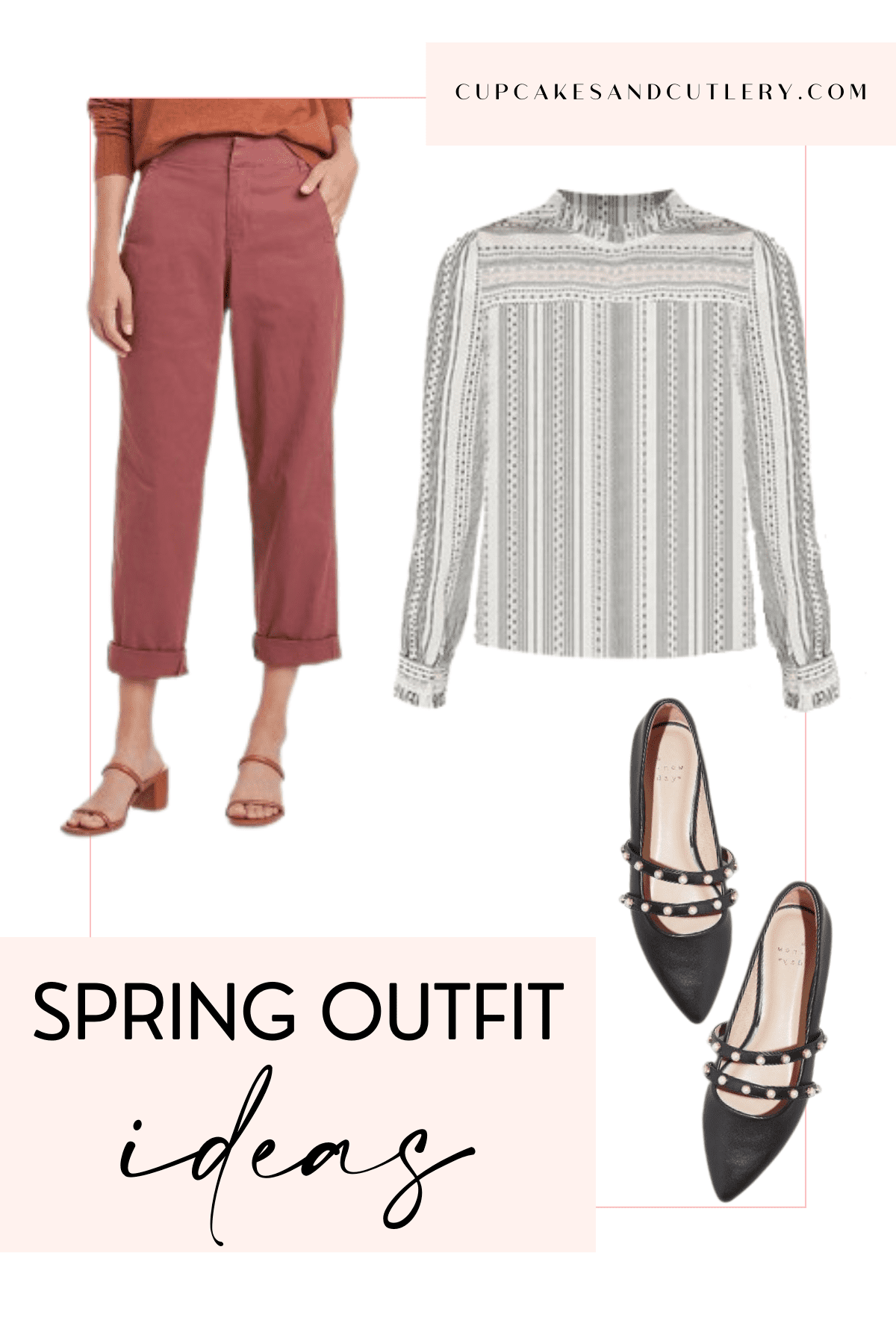 Easy spring outfit inspo collage for a stylish mom look. 