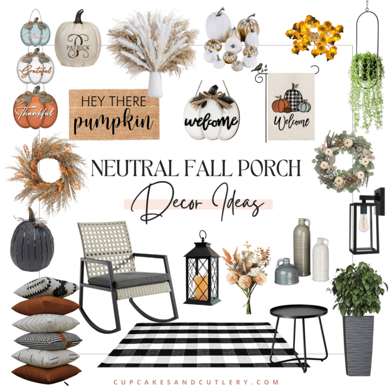 Simple Fall Front Porch Ideas (Neutral Colors)