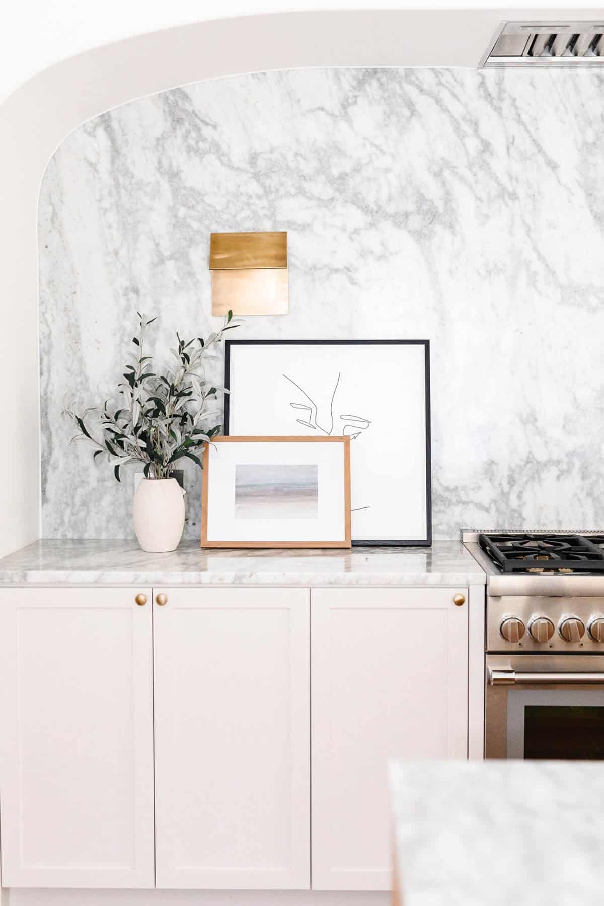 A clean and decluttered kitchen counter.