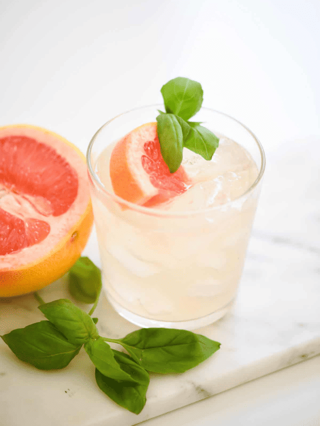 Refreshing Grapefruit Basil Gin Cocktail-Cover image