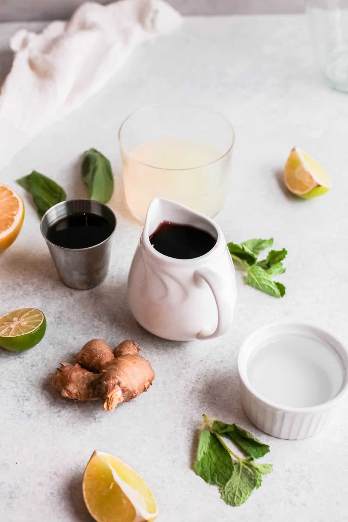 Cherry Moscow Mule ingredients.