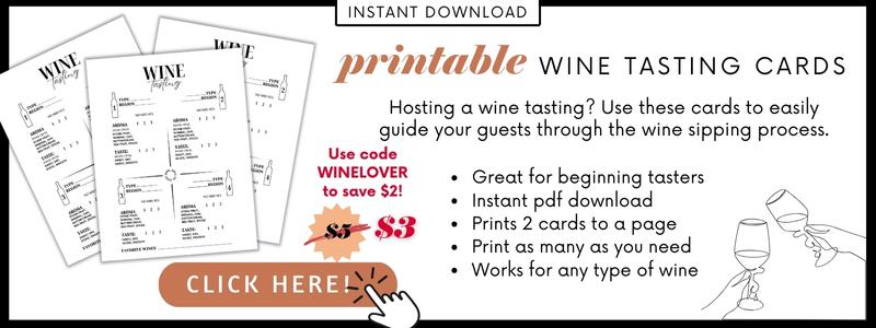 A sales box for printable wine tasting cards to use for a wine tasting.